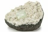 Zoned Apophyllite on White Heulandite - India #220486-2